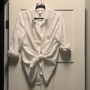 HM white button down Menswear Style women’s 14